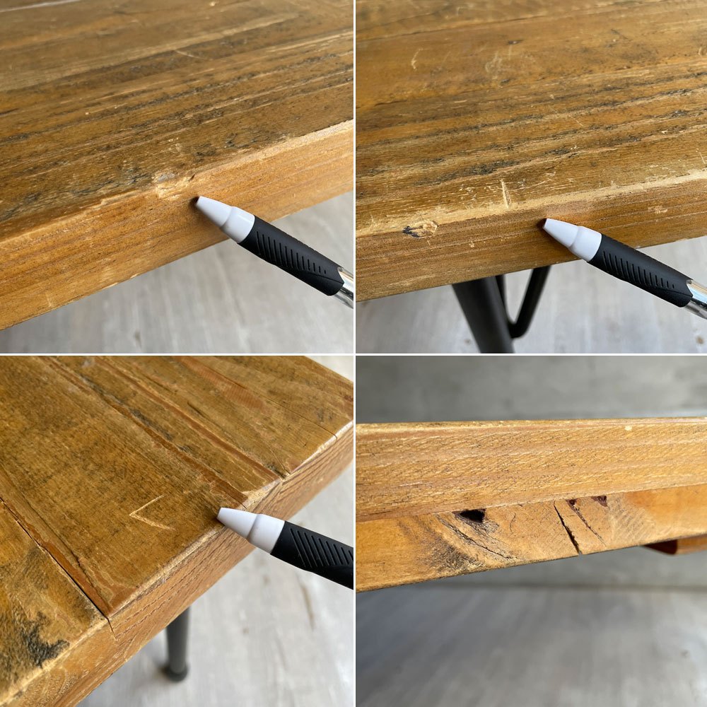 ビメイクス BIMAKES リードウエスト Lead west ベンチ パイン無垢材×アイアン インダストリアル 西海岸スタイル 定価¥42,900- ♪