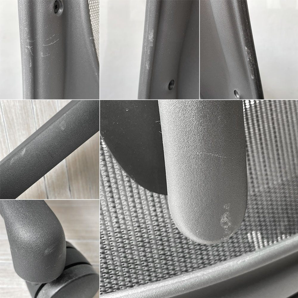 ハーマンミラー Herman Miller アーロンチェア デスクチェア リマスタード ライト Bサイズ グラファイトベース ビル・スタンフ & ドン・チャドウィック ポスチャーフィット ★