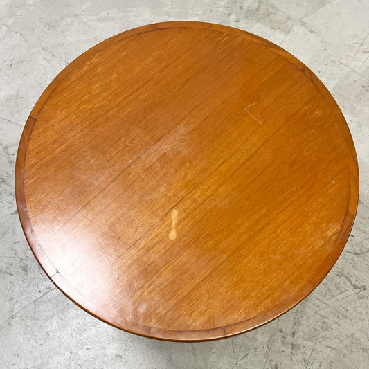 北欧ビンテージ チーク材 回転テーブル サイドテーブル カフェ ラウンドテーブル カクテル・ティーテーブル 北欧家具 ●