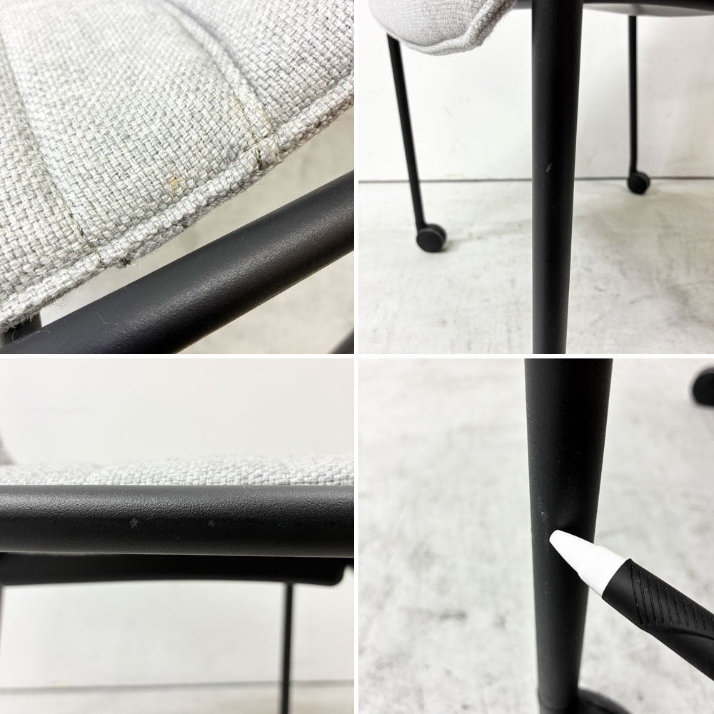コクヨ KOKUYO オフセットフレームチェア offset frame chair オフィスチェア スタッキングチェア 4脚セット 4本脚 ファブリックシート スカイグレー キャスター 総定価¥274,800- A ●