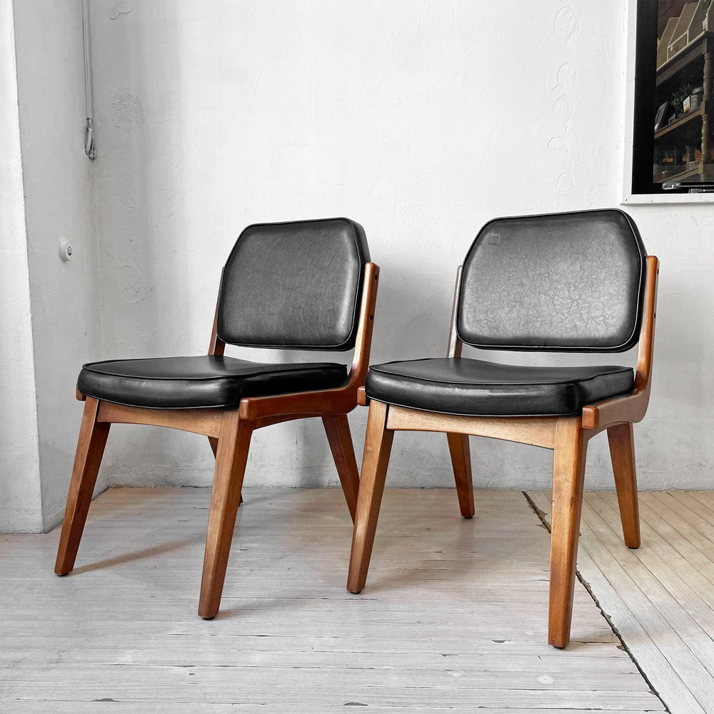 アクメファニチャー ACME Furniture シエラチェア SIERRA CHAIR ダイニングチェア ビニールレザーシート ブラック USビンテージスタイル 定価¥27,500- B ★