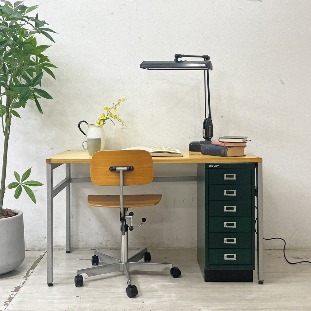 フリッツハンセン Fritz Hansen ケヴィチェア KEVI デスクチェア キャスターベース プライウッド板座 5本脚 アナログ昇降 ヨルゲン・ラスムセン 1995年製 デンマーク ビンテージ●