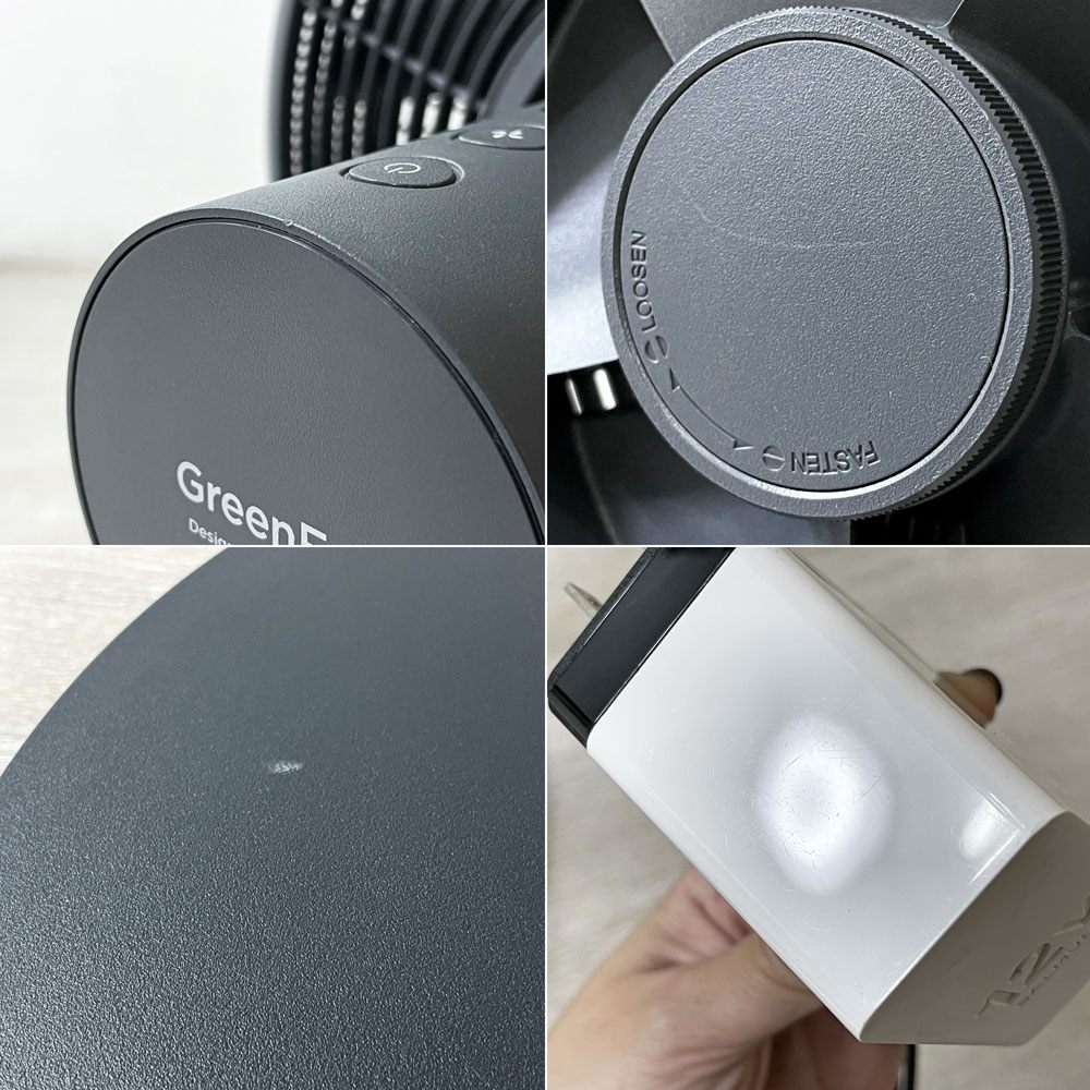 バルミューダ BALMUDA グリーンファン The GreenFan 扇風機 ダークグレーxブラック EGF-1700 2022年製 ●