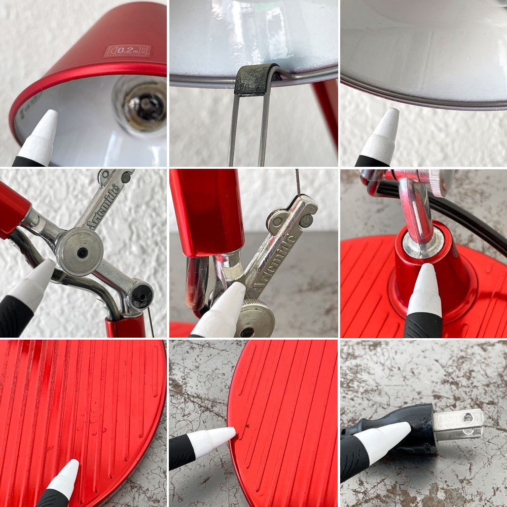 アルテミデ Artemide トロメオ TOLOMEO タボロ TAVOLO デスクライト テーブルランプ レッド ミケーレ・デ・ルッキ Michele De Lucchi ◇