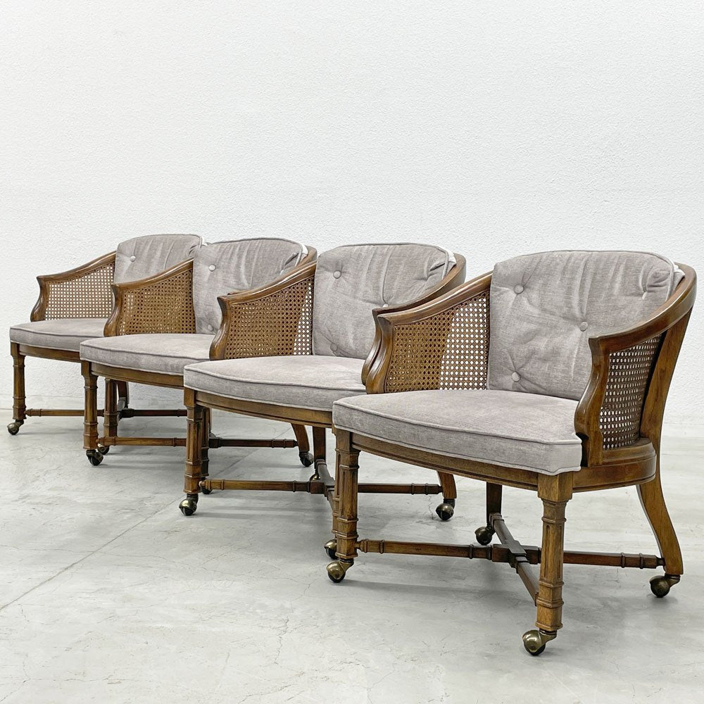 ドレクセルヘリテイジ DREXEL HERITAGE グランドヴィラ Grand Villa アームチェア キャスターベース パーティーチェア A 〓