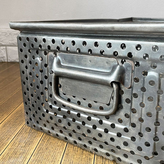 SCHAFER スタッキング ストレージボックス パンチングメタル インダストリアル ドイツビンテージ C ◎