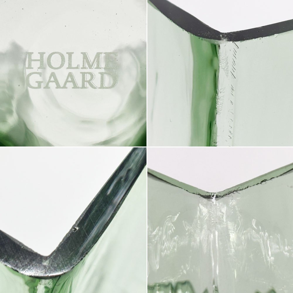 ホルムガード HOLMEGAARD クロスベース Crosses Vase Mサイズ H19cm 十字形の花瓶 フラワーベース グリーン デンマーク 北欧雑貨 ●