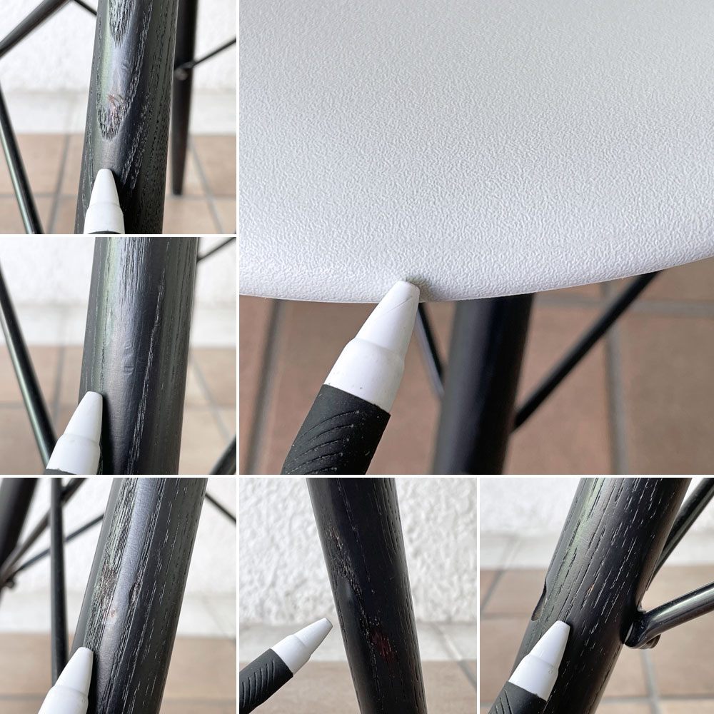 ハーマンミラー HermanMiller サイドシェルチェア ドゥエルレッグ DSW アルパイン × エボニー ポリプロピレン製 イームズ ミッドセンチュリー ◇