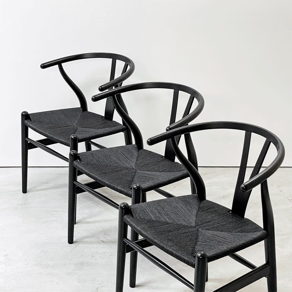 カールハンセン&サン Carl Hansen & Son CH24 Yチェア ブラックラッカー×ブラックペーパーコード ビーチ材 ハンス・J・ウェグナー デンマーク 北欧家具 C ●