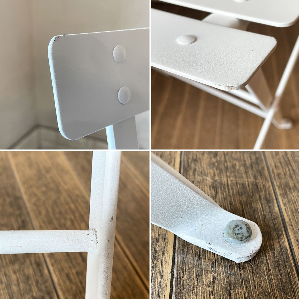 フェルモブ Fermob ビストロ BISTRO メタルチェア METAL CHAIR フォールディング ガーデンチェア ホワイト 折りたたみ フランス 定価¥18,700- A ◎