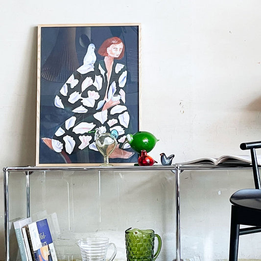 イデー IDEE ソフィア・リンド Sofia Lind SKRUD SNACKA #Fine Little Day ナチュラルフレーム アートポスター オフセット W72×H52cm 額装品 ■