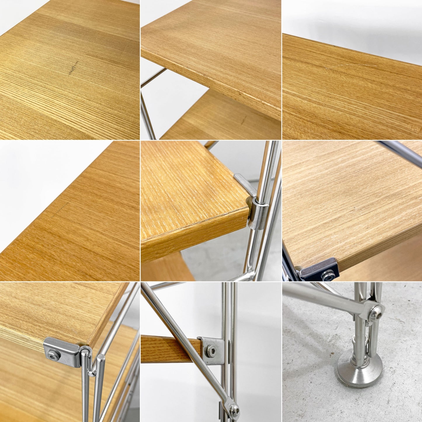 無印良品 MUJI ステンレスユニットシェルフ 6段 W58 H175.5cm スリム タモ材 オープンシェルフ 本棚 飾り棚 収納棚 定価¥41,900- ●