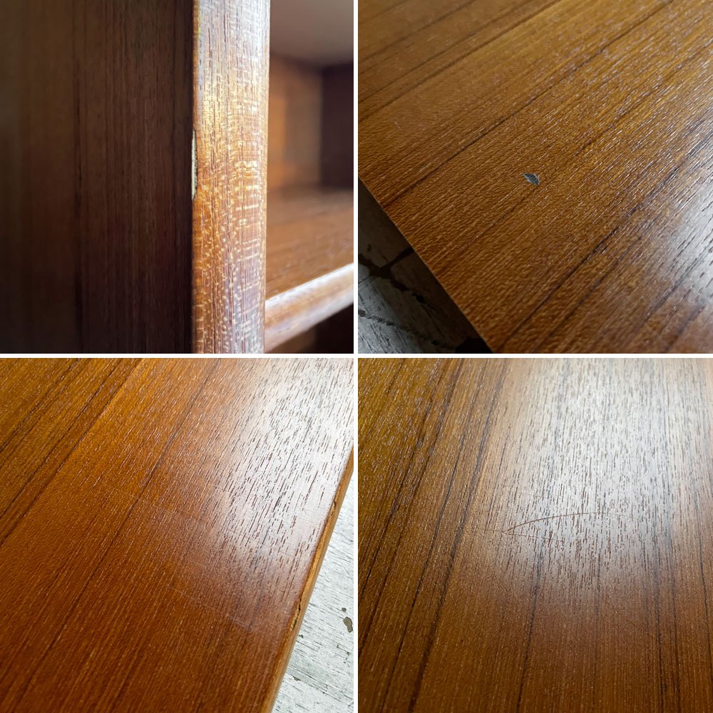 ジャパンビンテージ Japan Vintage チーク材 ブックシェルフ 本棚 オープンシェルフ 飾り棚 北欧デザイン 棚板可動式 ♪