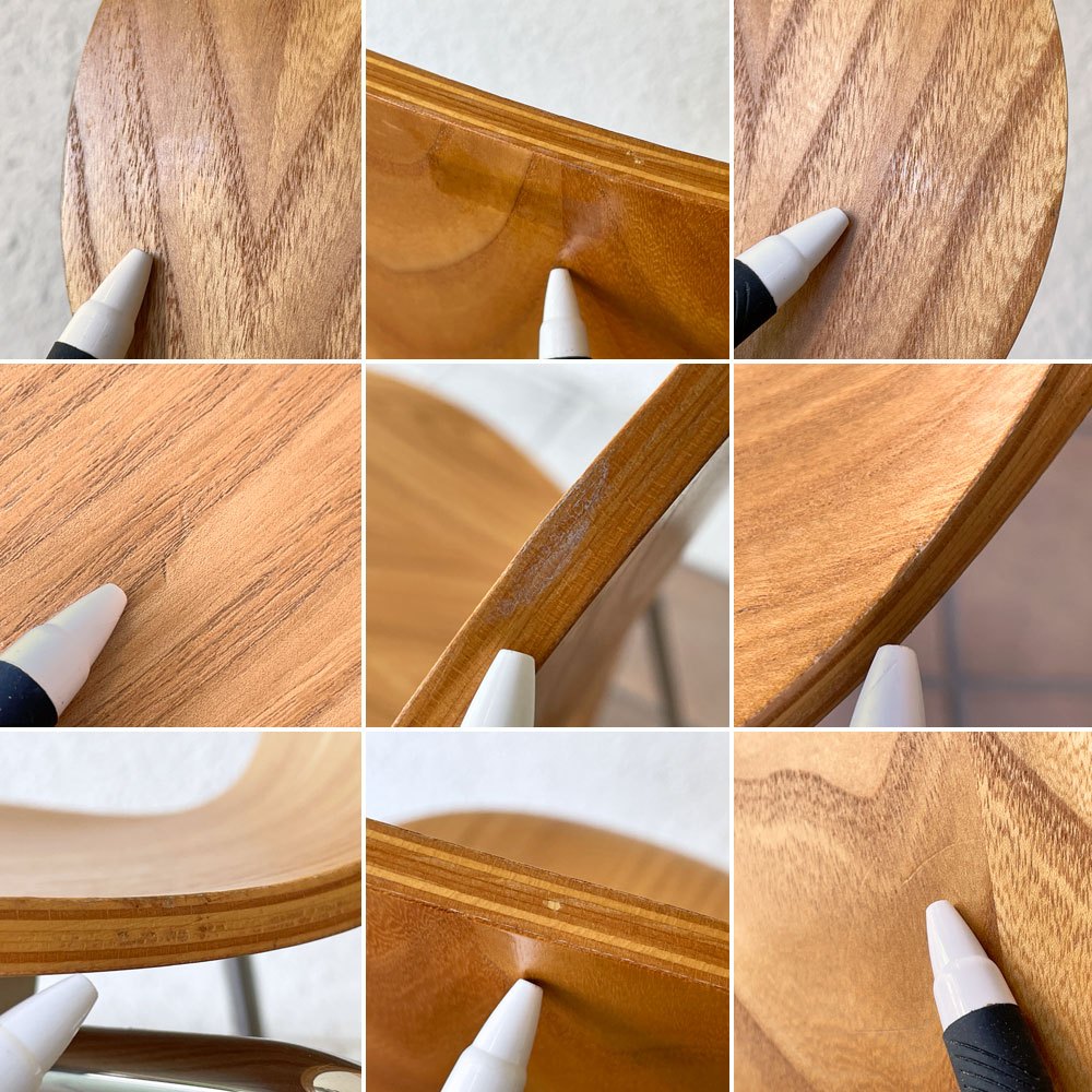 フリッツハンセン Fritz Hansen アントチェア ANT CHAIR アリンコチェア エルム材 4本脚 アルネ・ヤコブセン デンマーク 北欧家具 ◇