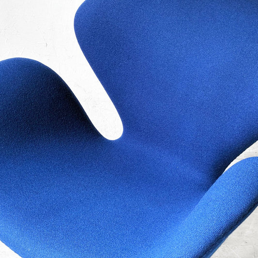 フリッツハンセン Fritz Hansen スワンチェア SWAN ラウンジチェア ブルー ファブリック アルネ・ヤコブセン ミッドセンチュリー 北欧 ★