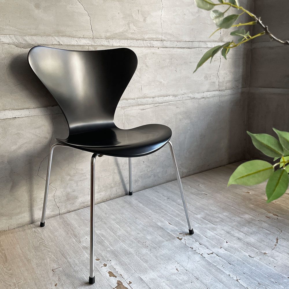 フリッツハンセン Fritz Hansen セブンチェア ブラック ラッカー再塗装 アルネ・ヤコブセン デンマーク 北欧家具 ♪