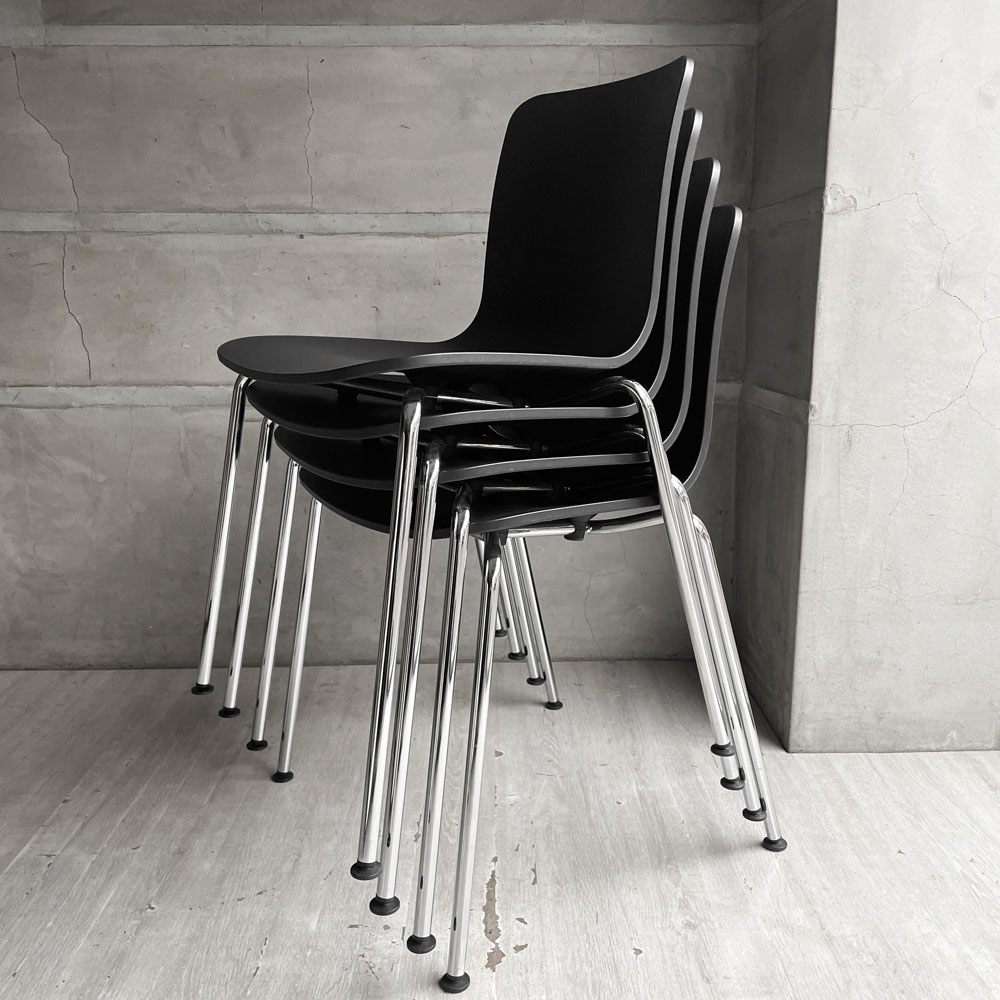 ヴィトラ vitra ハル HAL ハルチューブ サイドチェア ダイニングチェア ブラック スタッキング ジャスパー モリソン A ♪