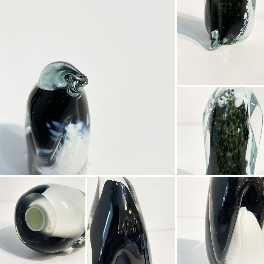 ホグラン アート グラス HOGLUND ART GLASS ガラスオブジェ ペンギンS・M・L 3点セット ニュージーランド ◎
