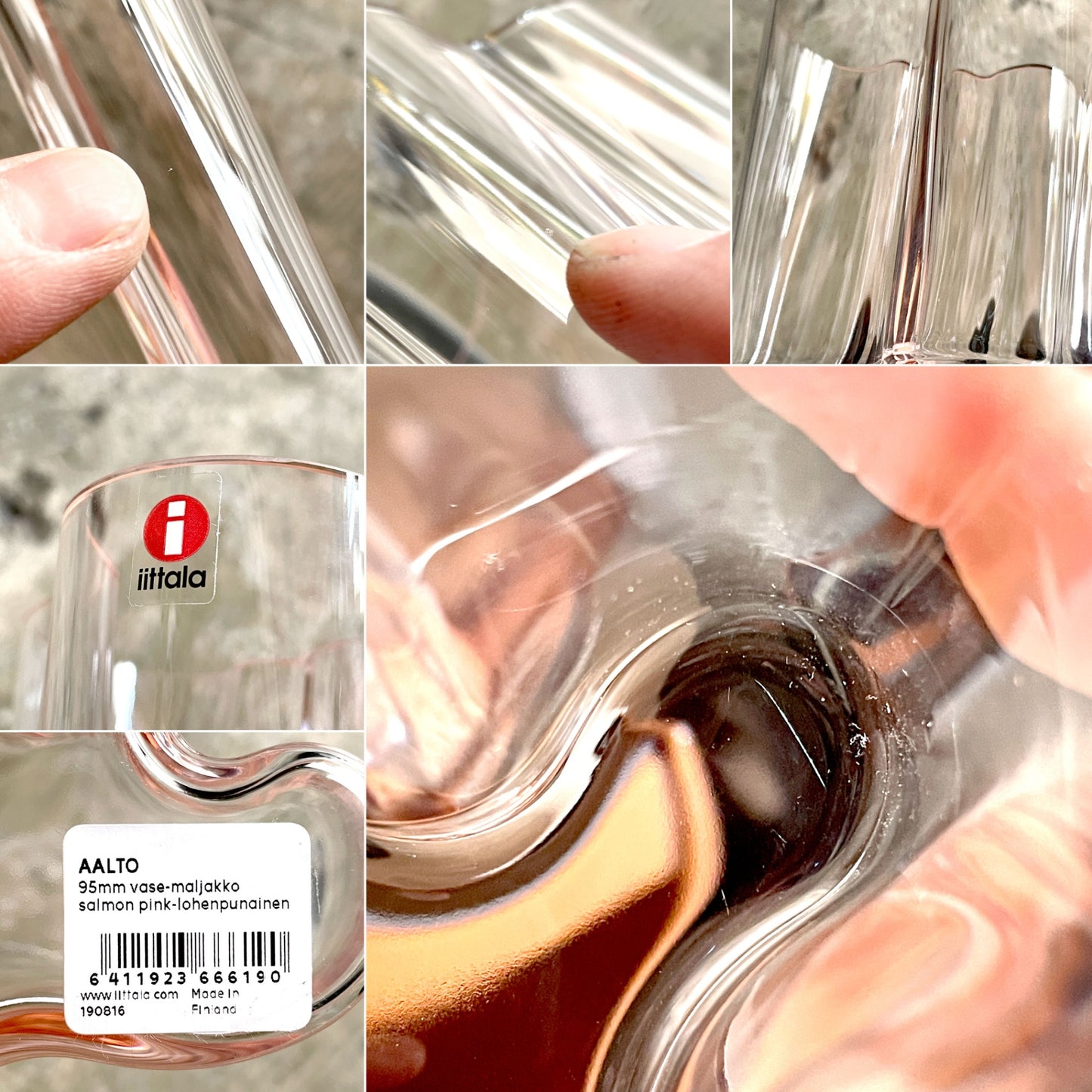 イッタラ iittala アルヴァ・アアルトコレクション Alvar Aalto Collection ベース H95mm サーモンピンク 日本限定 アルヴァ・アアルト生誕120周年記念 北欧雑貨 ■