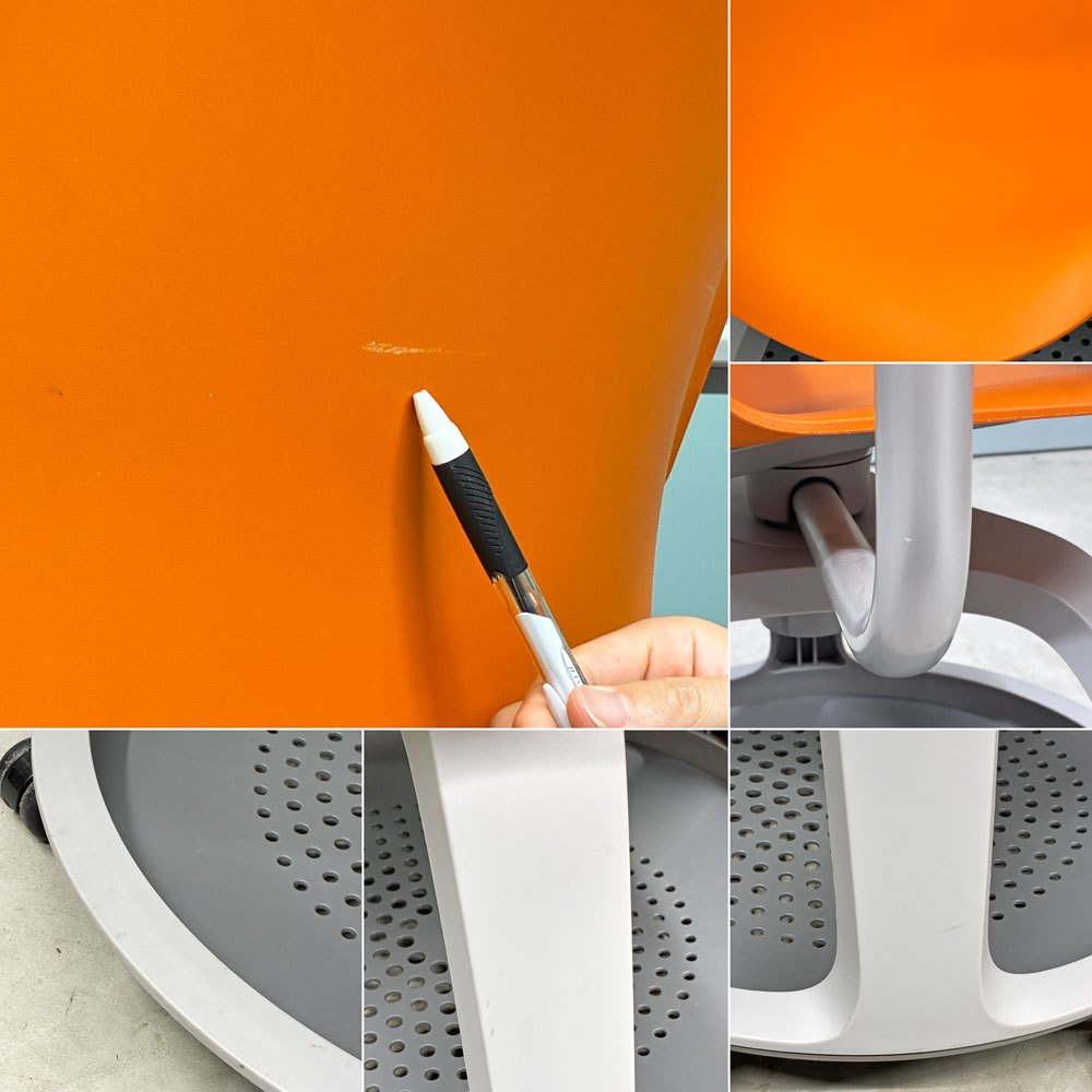 スチールケース Steelcase ノード node ミーティングチェア オフィスチェア シトロン 可動式サイドテーブル&キャスター付き ◎ ◎