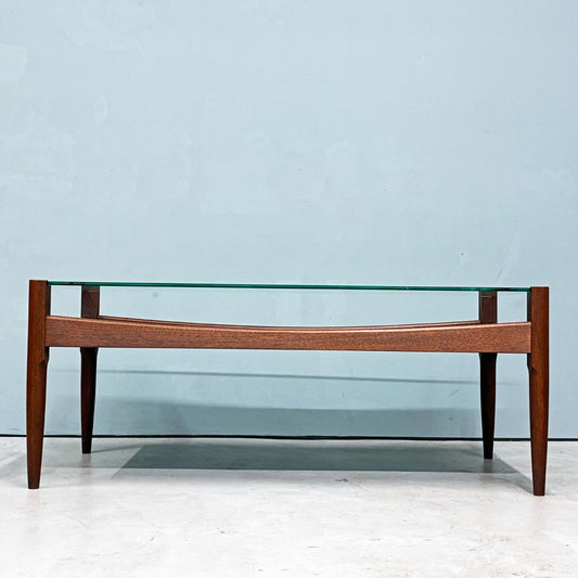 ハイクオリジナルファニチャー HIKE Original furniture ガラスソファテーブル Glass sofa table ウォールナット材 W100cm ◎