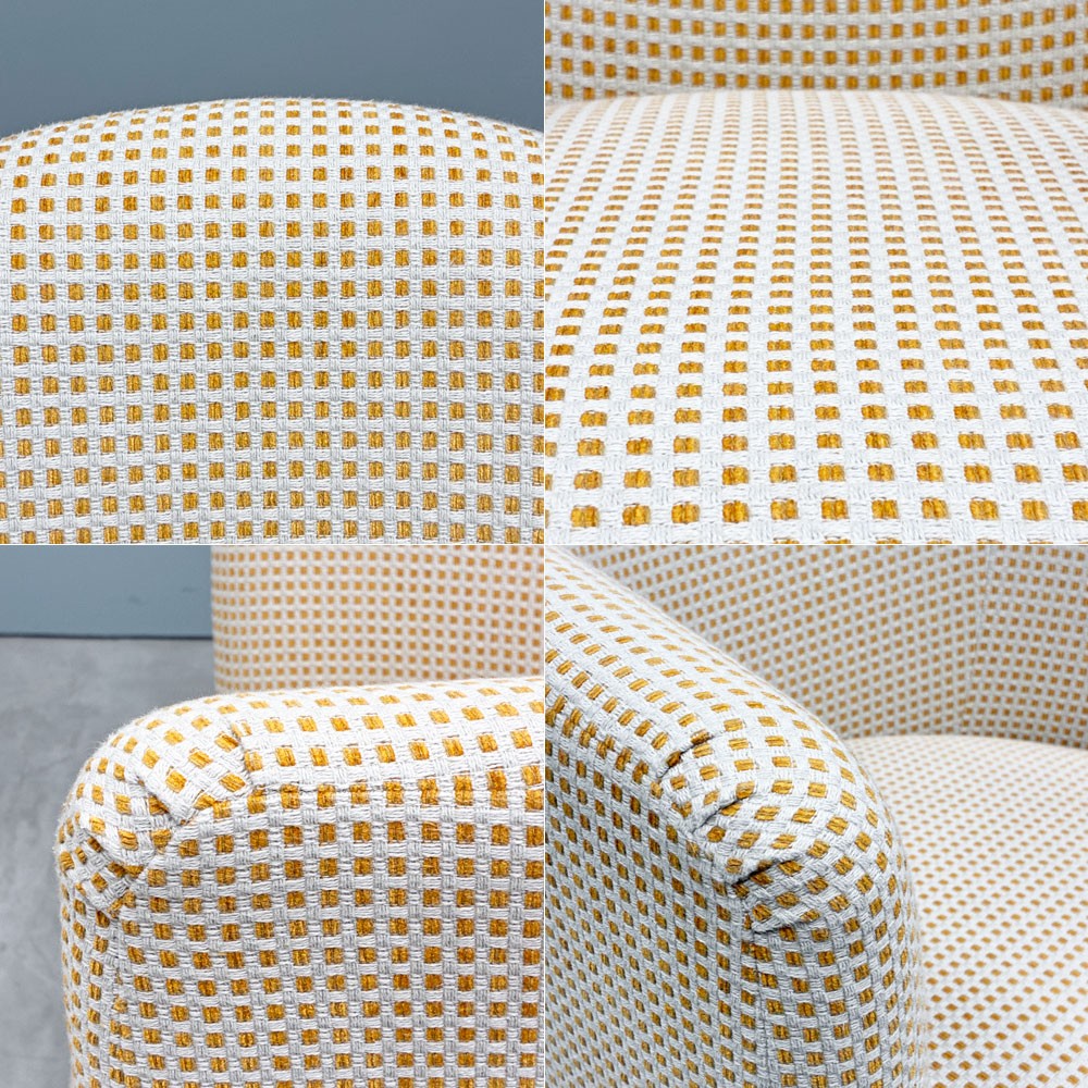 イデー IDEE ドレス ソファ Dress Sofa 1pソファ 1人掛け ラウンジ イエローベージュ チェック ファブリック 北欧テイスト ◎