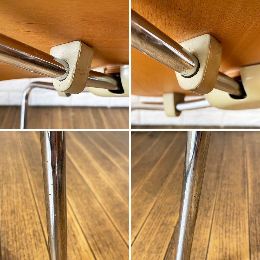 フリッツハンセン Fritz Hansen 3101 アリンコチェア アントチェア 4本脚 ナチュラルビーチ ラッカー仕上げ フェルトグライズ アルネ・ヤコブセン E ◎