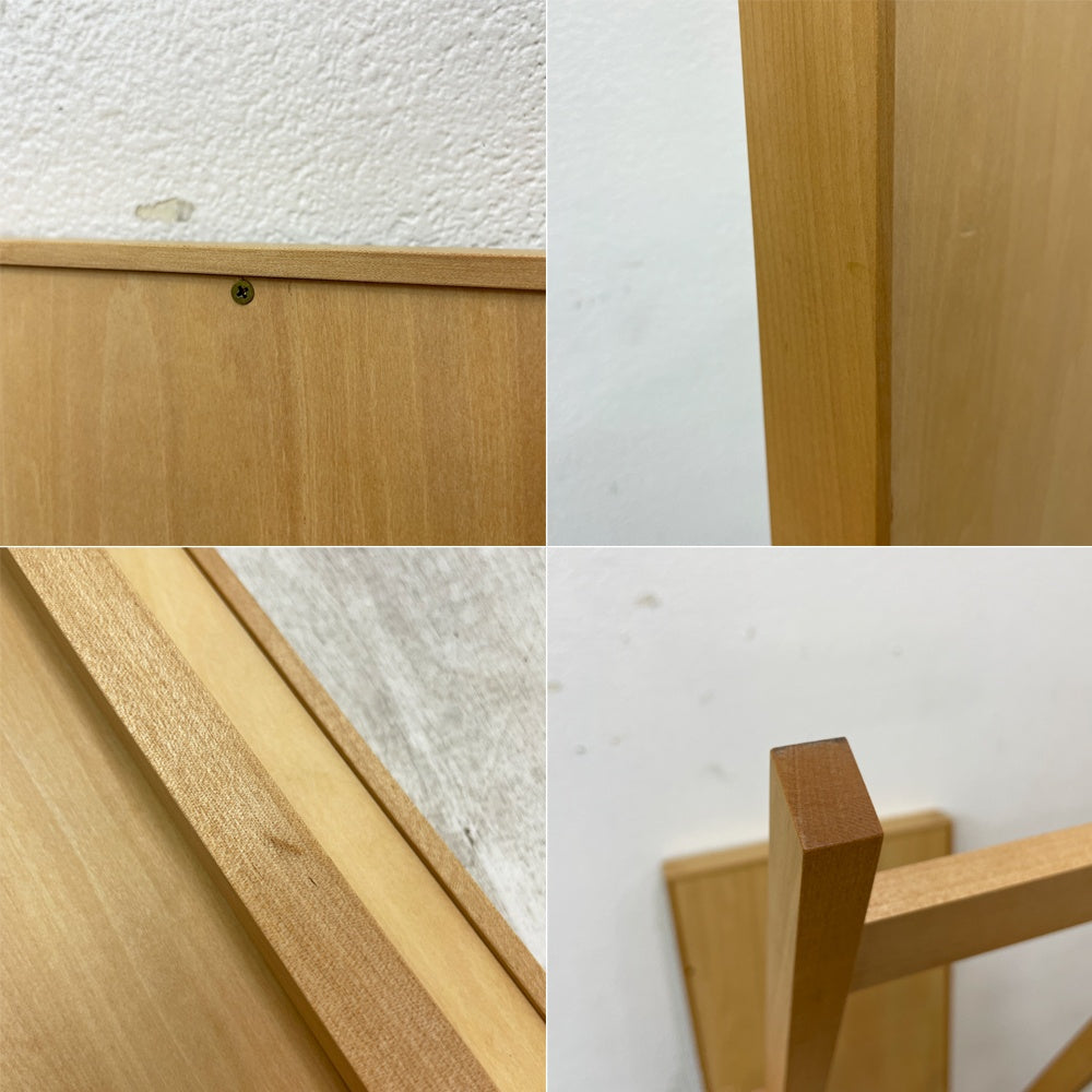 オークヴィレッジ Oak Village ブナ材 × ミズメザクラ材 国産無垢材 スタンドミラー 姿見 ナチュラル W31cm ●