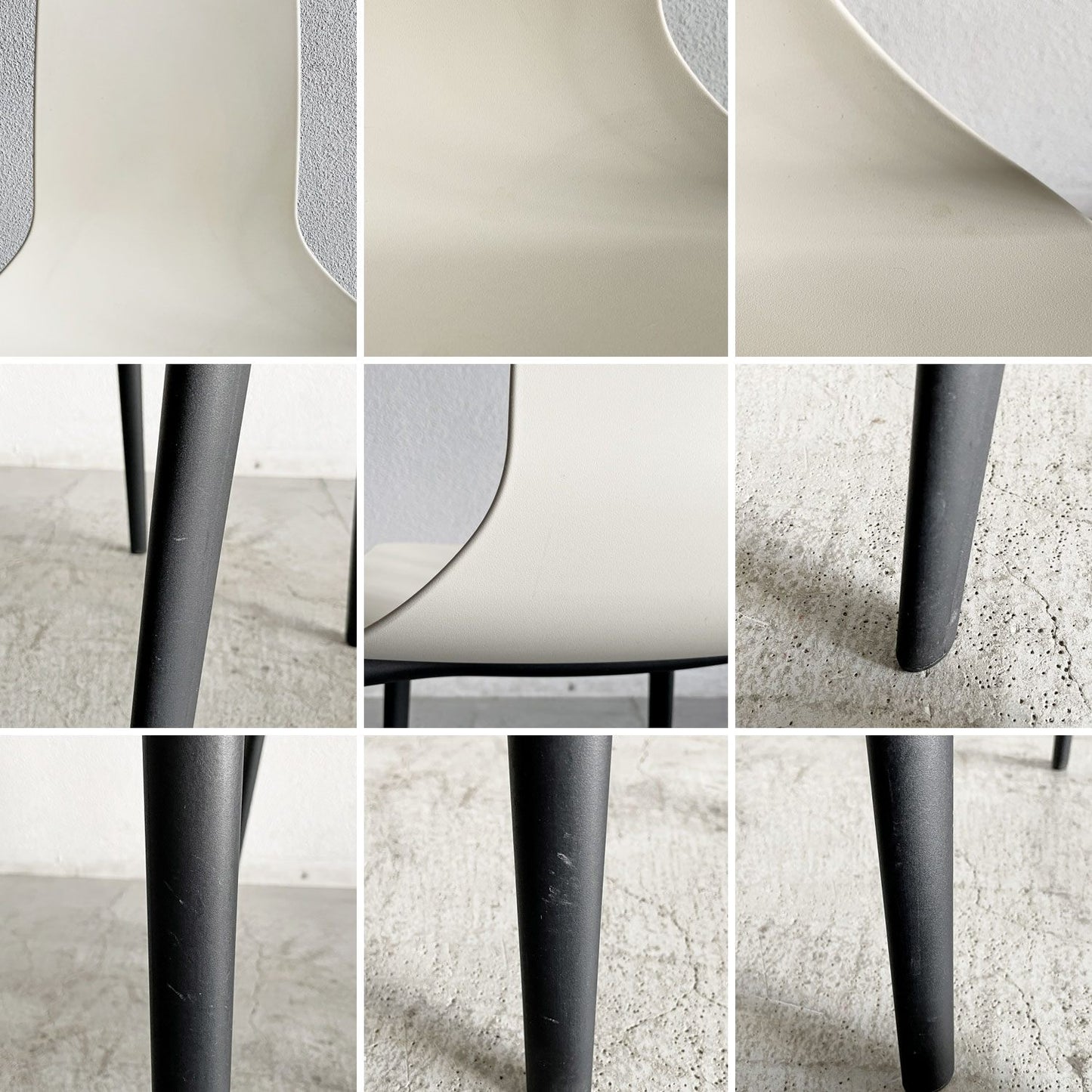 ヴィトラ Vitra ベルヴィルチェア Belleville Chair ダイニングチェア スタッキングチェア クリーム ロナン & エルワン・ブルレック B 〓