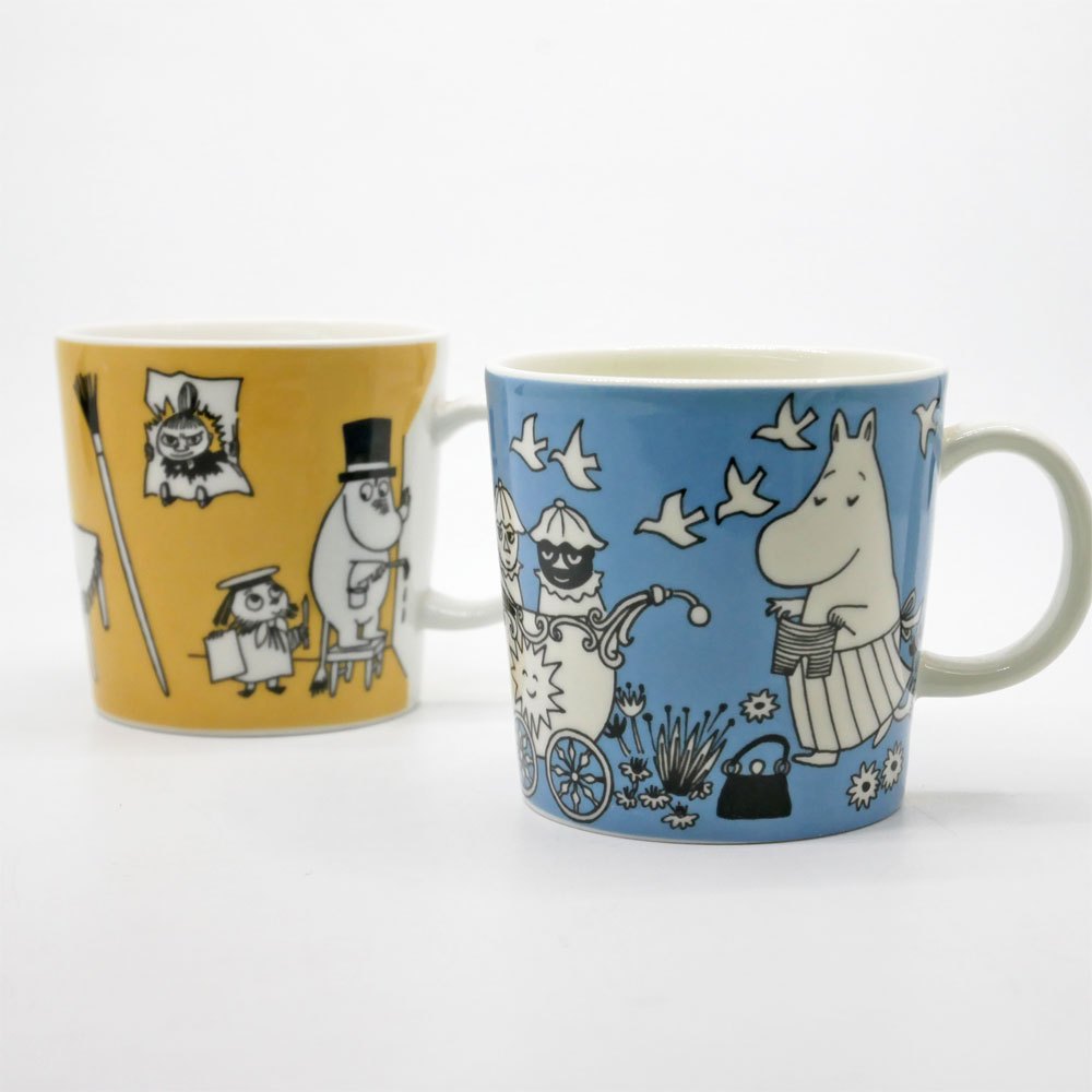 アラビア ARABIA ムーミンマグ MOOMIN ピース ライトブルー 1996-2002年 廃番 フィンランド 北欧食器 希少 ●