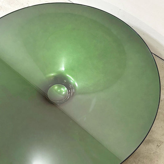 ロッシュ ボボア ROCHE BOBOIS オヴニー OVNI カクテルテーブル コーヒーテーブル ミディアム Φ90cm ガラストップ ヴィンチェンツォ・マイオリーノ フランス ●