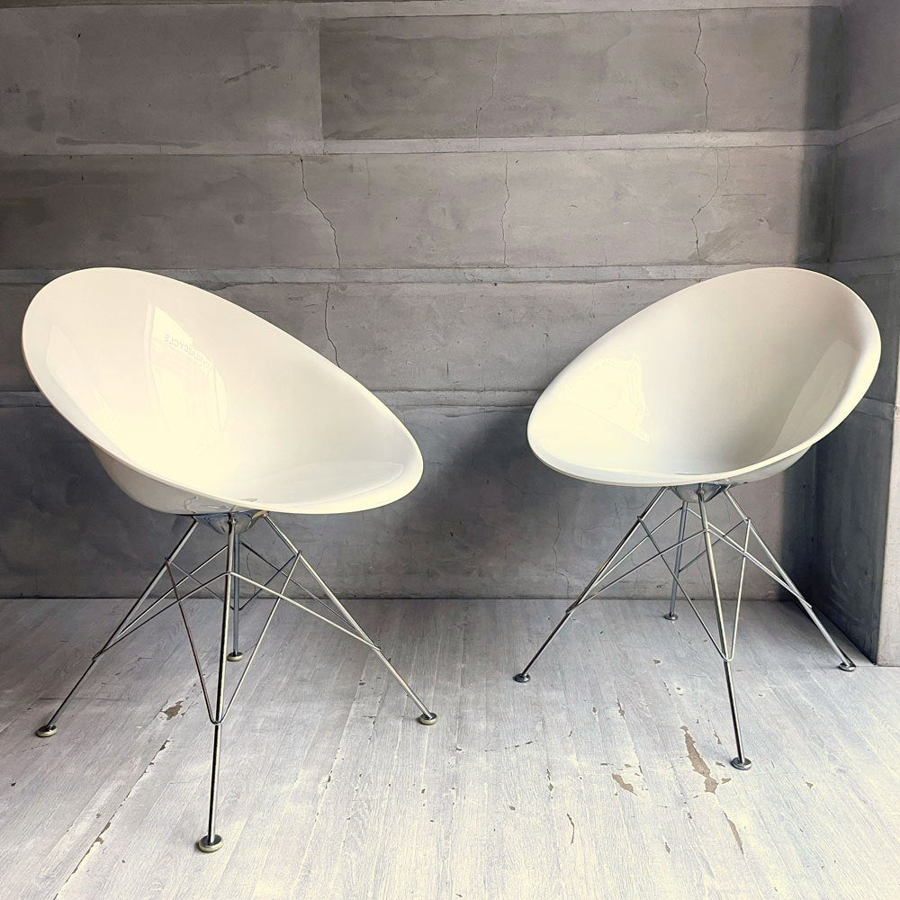 カルテル Kartell エロエス ERO S ダイニングチェア ホワイト 4本脚 フィリップ・スタルク スペースエイジ 定価¥88,800- A ♪