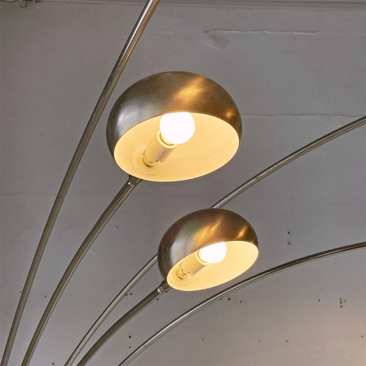 ミッドセンチュリーデザイン 5灯 ツリーライト マルチアーム フロアライト アーチ型 フロアランプ USビンテージ 工業デザイン ★