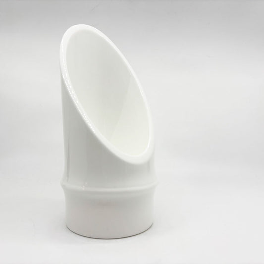 ニッコー NIKKO ファインボーンチャイナ FWINE BONE CHINA 23cm竹形皿 前菜プレート オブジェ インテリア 磁器 LIVING MOTIF取扱い 美品 ●