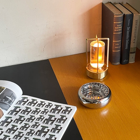 アンビエンテック Ambientec ターンプラス TURN+ ブラス TP01-BS 調光式 テーブルライト 真鍮 クリスタルガラス LED 充電式 箱付き 参考定価 ¥69,300- ■