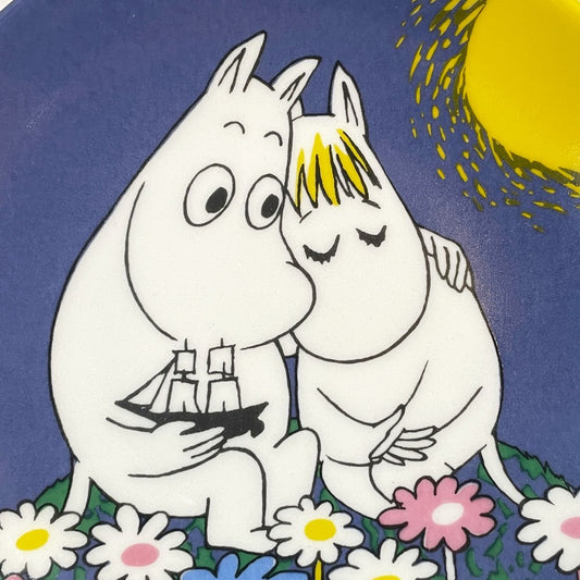 アラビア ARABIA ムーミン Moomin 月光 Moonshine プレート 飾り皿 1991-1997 廃番 フィンランド 北欧食器 B ◎