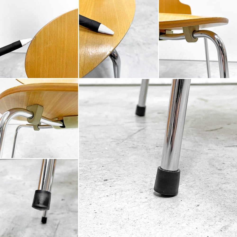 フリッツハンセン Fritz Hansen 3101 アリンコチェア アントチェア 4本脚 ナチュラルビーチ ラッカー仕上げ アルネ・ヤコブセン B ●