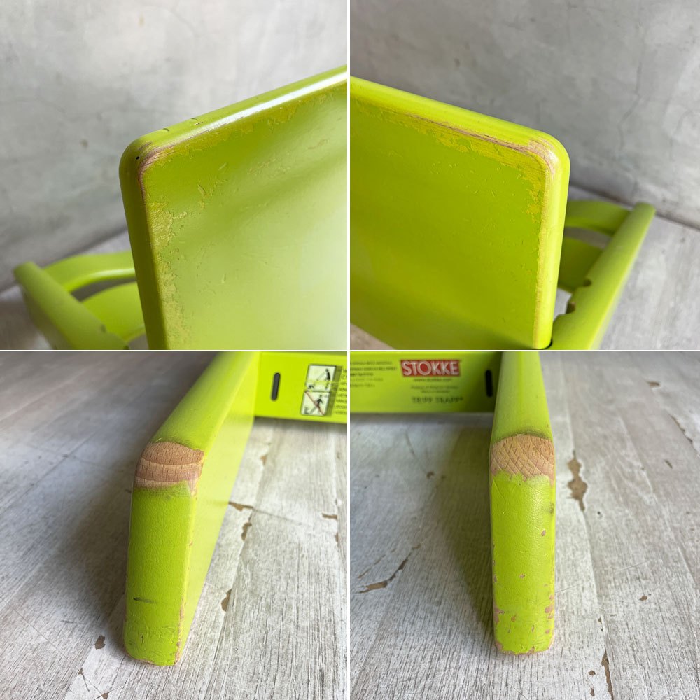 ストッケ STOKKE トリップトラップ TRIPP TRAPP ベビーチェア キッズチェア ライムグリーン S/N4~ ノルウェー 北欧家具 ♪