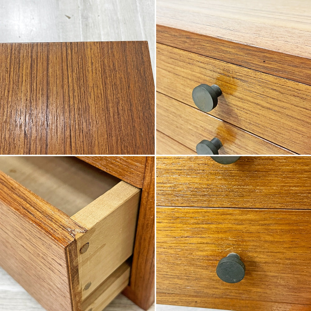 ジャパンビンテージ Japan vintage 小型収納 小引き出し 4杯 抽斗 レトロ 古家具 古道具 ●