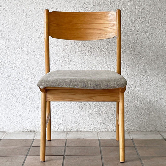 ウニコ unico シグネ SIGNE ダイニングチェア アッシュ材 ファブリックシート ナチュラルテイスト B 現状品 ◇