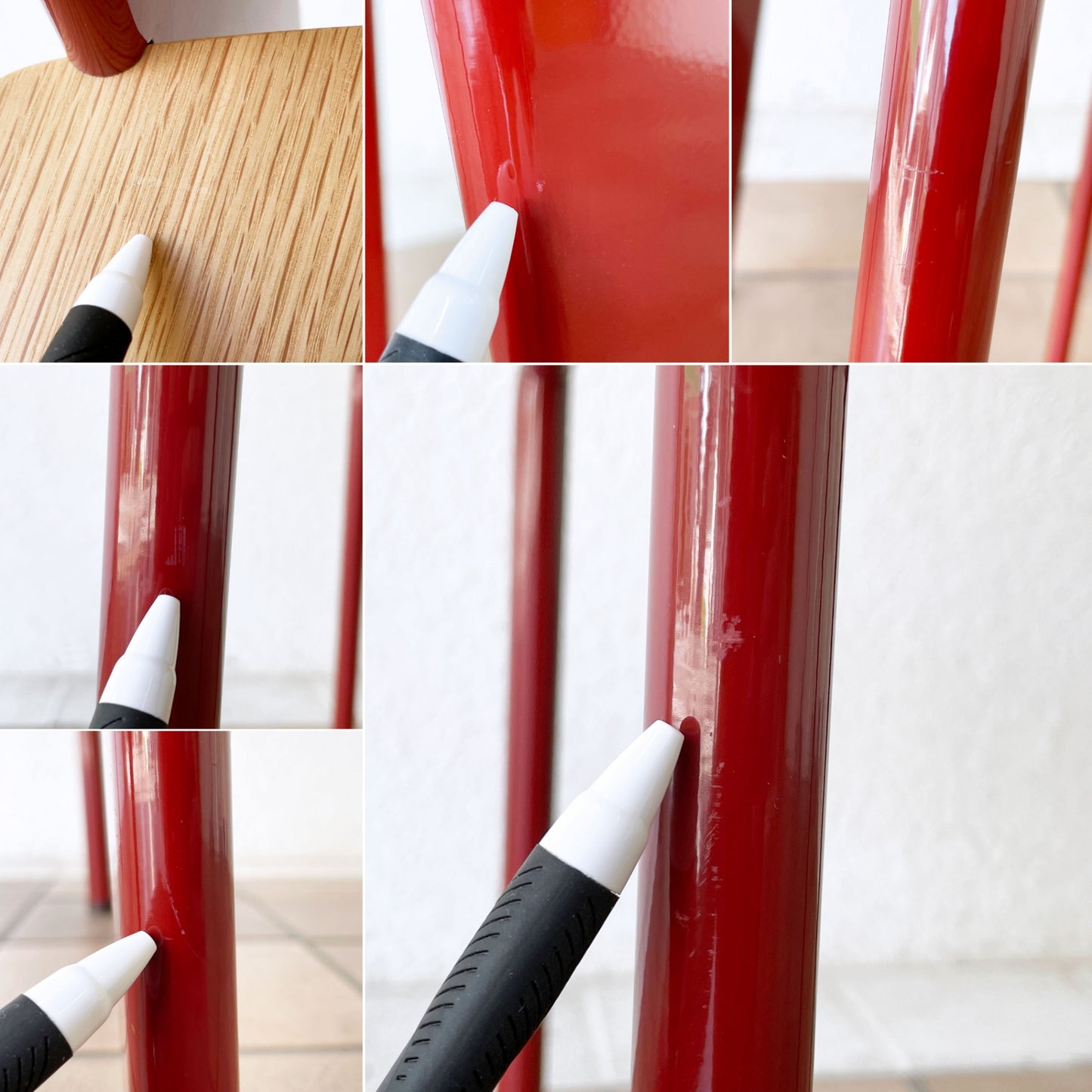 ヴィトラ vitra スタンダードチェア Standard chair オーク×ジャパニーズレッド ジャン・プルーヴェ フランス 名作椅子 定価¥116,600- ◇