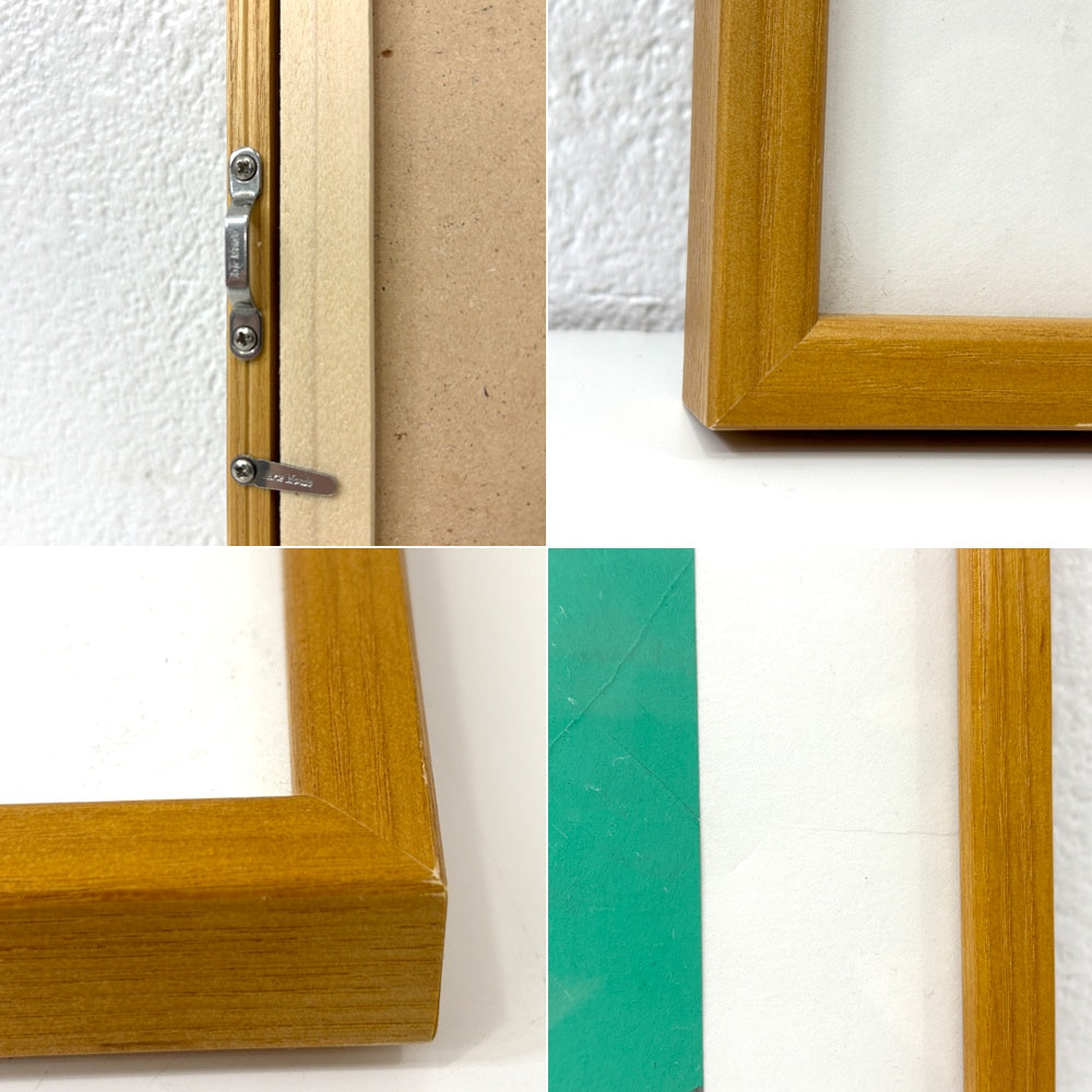 名取敏雄 T.natori 型染額 額絵 アート 抽象画 紙 額装品 ●