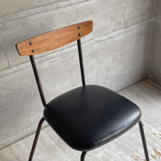 アクメファニチャー ACME Furniture グランビュー GRANDVIEW ダイニングチェア オーク材 PVCレザー ブラック 廃番モデル ♪
