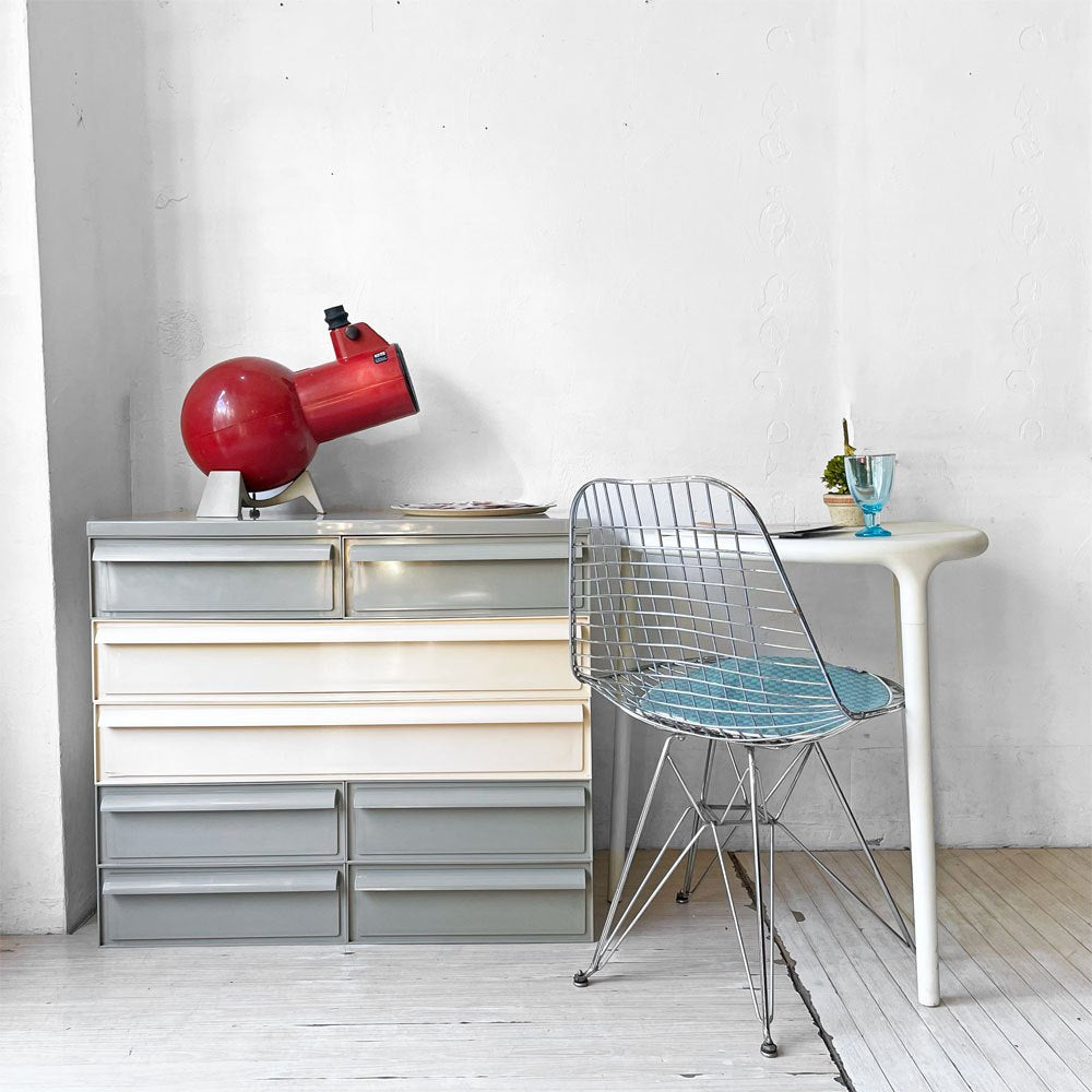 カルテル Kartell 4602 ドロワーシステムチェスト 8ドロワー 専用天板付き グレー ホワイト ビンテージ サイモン・ファッセル Simon Fussell ★