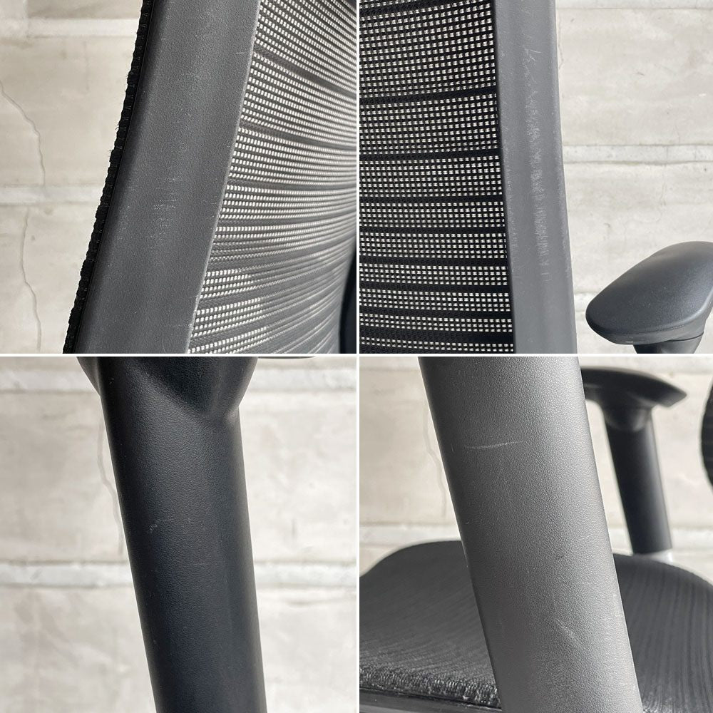 オカムラ okamura バロンチェア Baron Chair デスクチェア エクストラハイバック グラデーションサポートメッシュ 可動ヘッドレスト アジャストアーム ♪