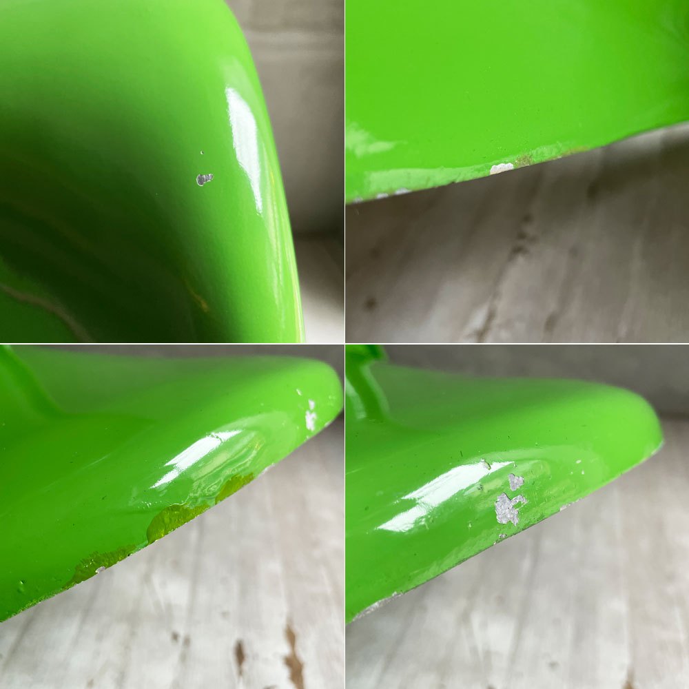 パントンチェア Panton Chair ヴェルナー・パントン Panton スペースエイジ FRP樹脂 スタッキングチェア ミッドセンチュリー グリーン リプロダクト品 ♪