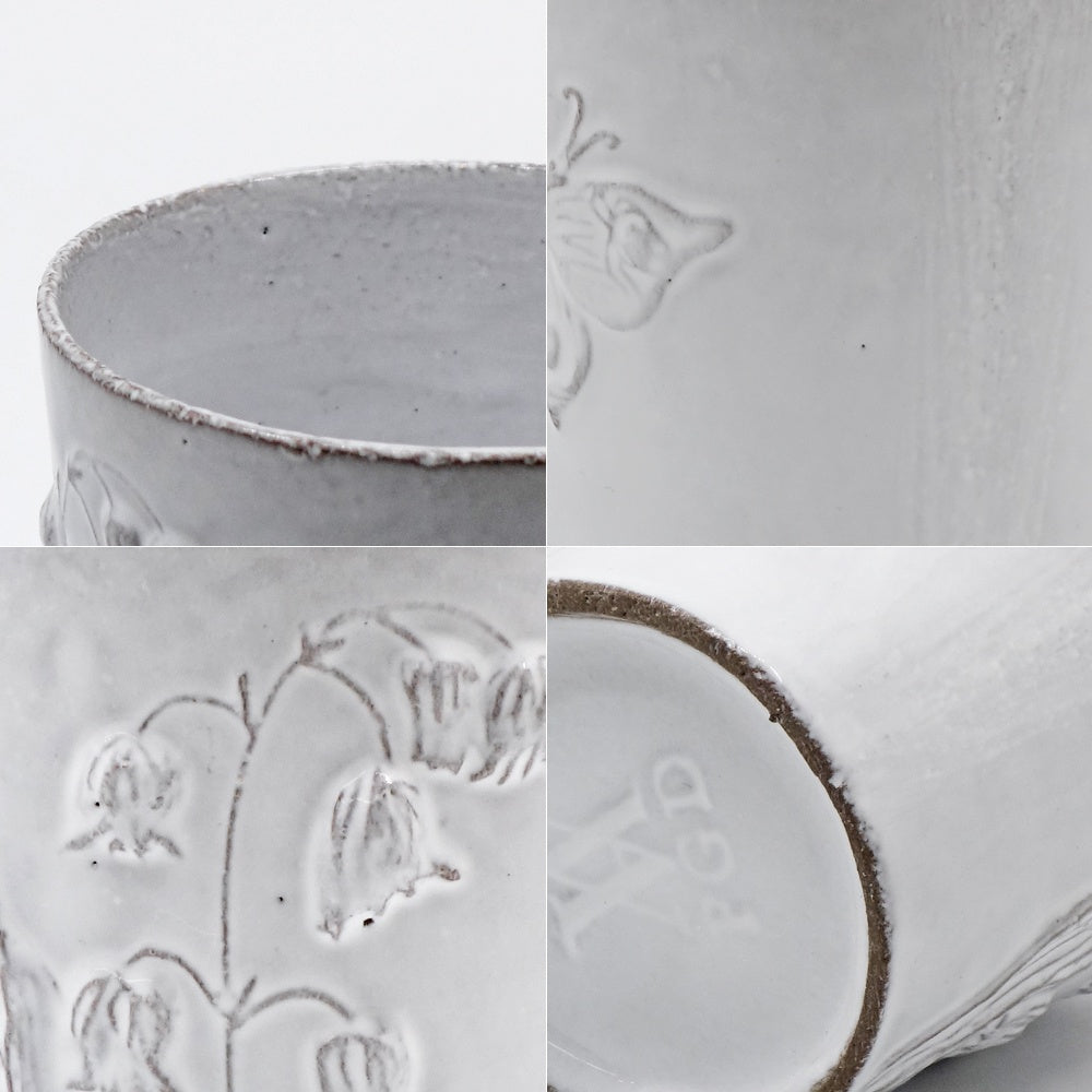 アスティエ・ド・ヴィラット Astier de Villatte フルール Fleurs カップ タンブラー 蝶 スズラン フランス A ●
