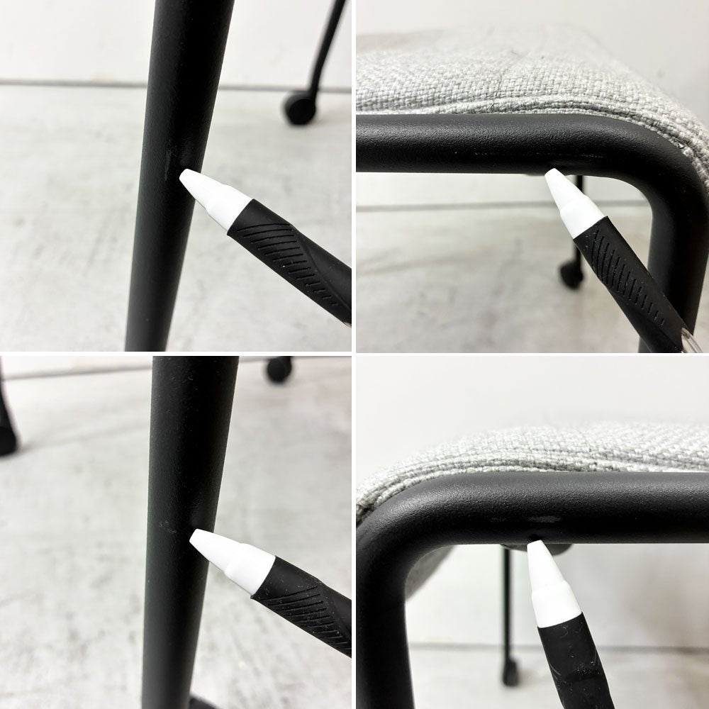コクヨ KOKUYO オフセットフレームチェア offset frame chair オフィスチェア スタッキングチェア 4脚セット 4本脚 ファブリックシート スカイグレー キャスター 総定価¥274,800- B ●