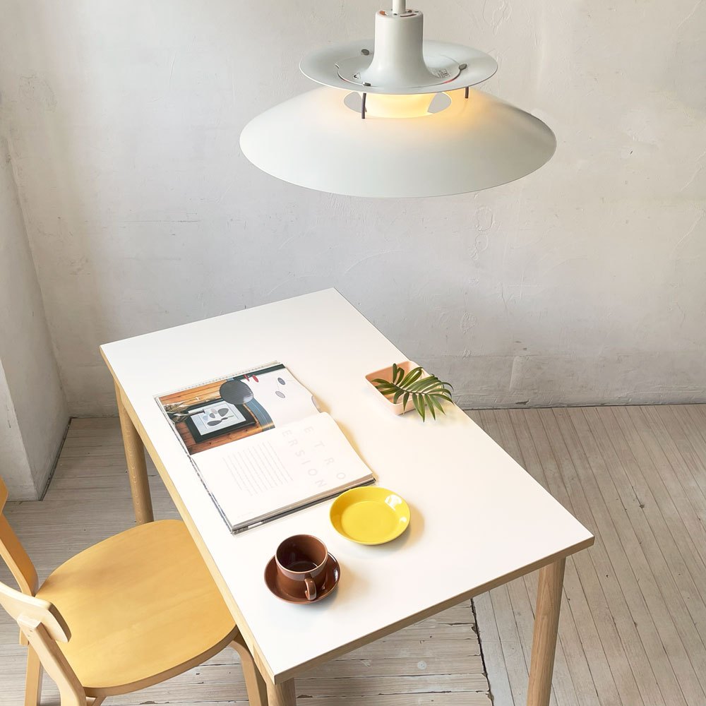 イデー IDEE スティルト テーブル STILT TABLE 1000 ホワイト デスク メラミン×オーク材 マリナ・ボーティエ Marina Bautier 定価 \69,900- 美品 ★