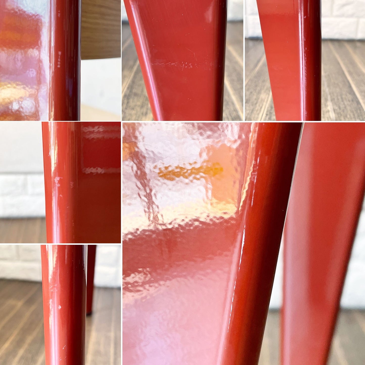 ヴィトラ vitra スタンダードチェア Standard Chair ナチュラルオーク × ジャパニーズレッド ジャン・プルーヴェ Jean Prouve フランス 定価¥116,600- 名作椅子 ◎